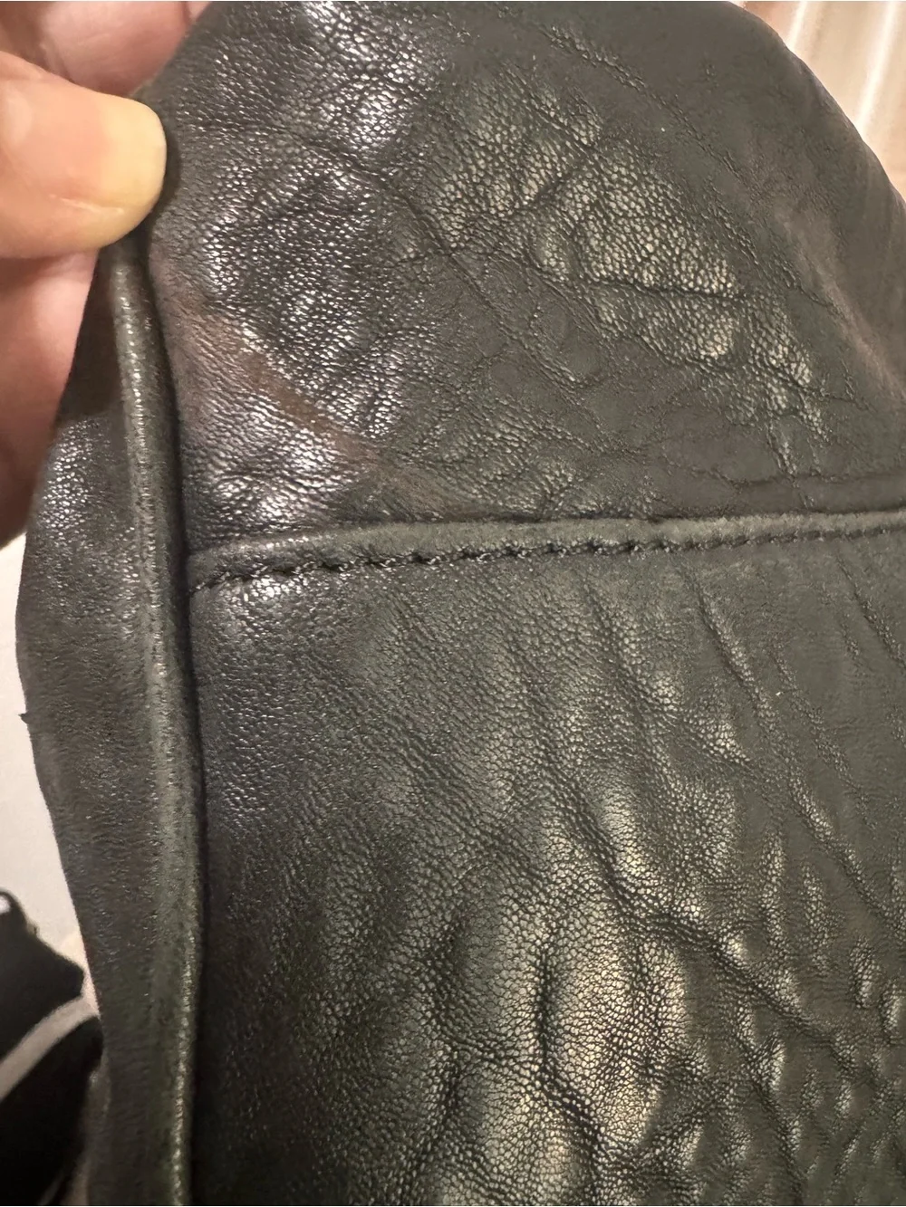 Yves Saint Laurent Black Leather Hobo Bag